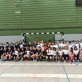 TeilnehmerInnen beim Grundschulliga Handball
